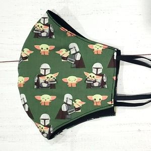 Baby yoda fabric face mask